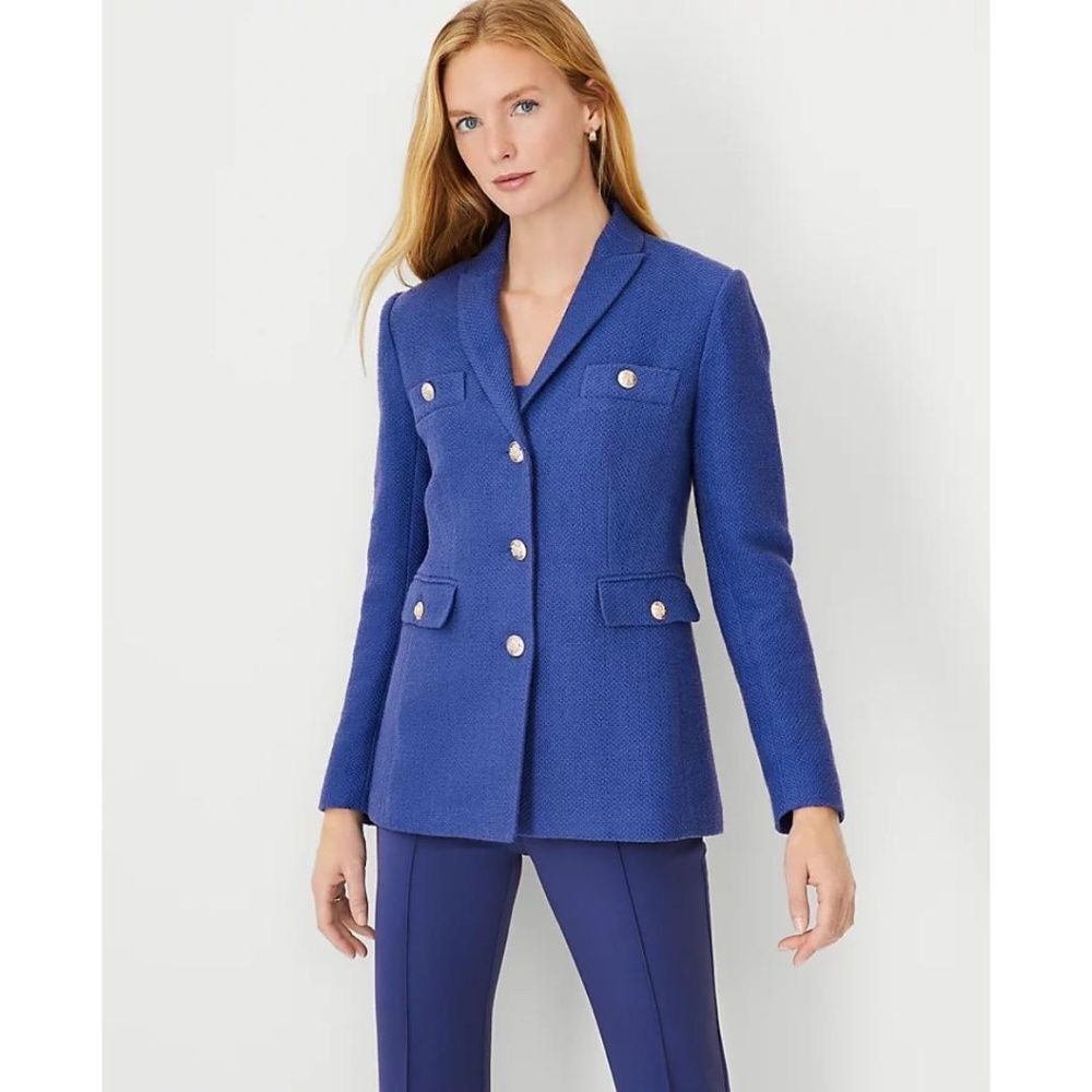 Ann Taylor The Long Tweed Jacket NEW